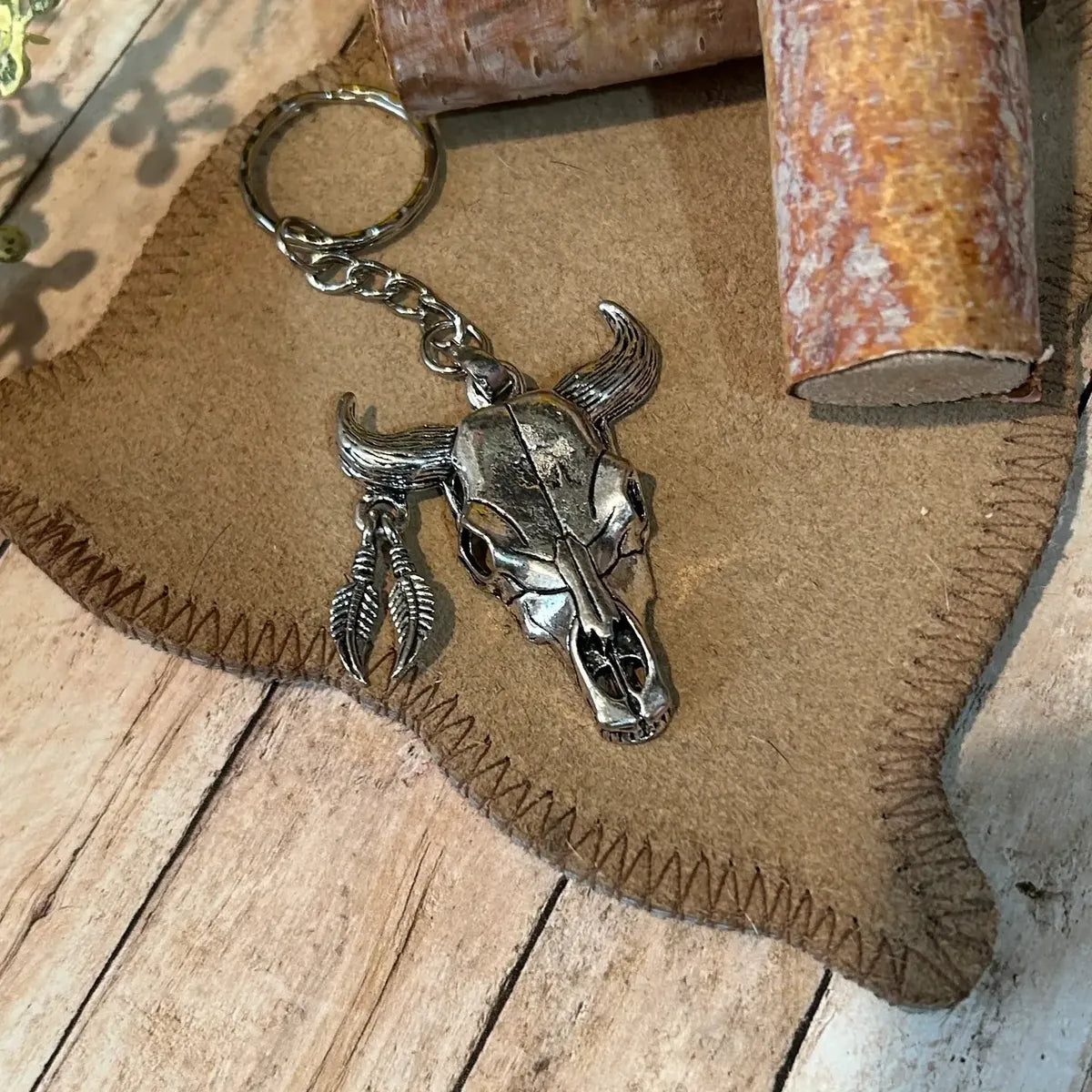 Western Buffalo Head Key Chain