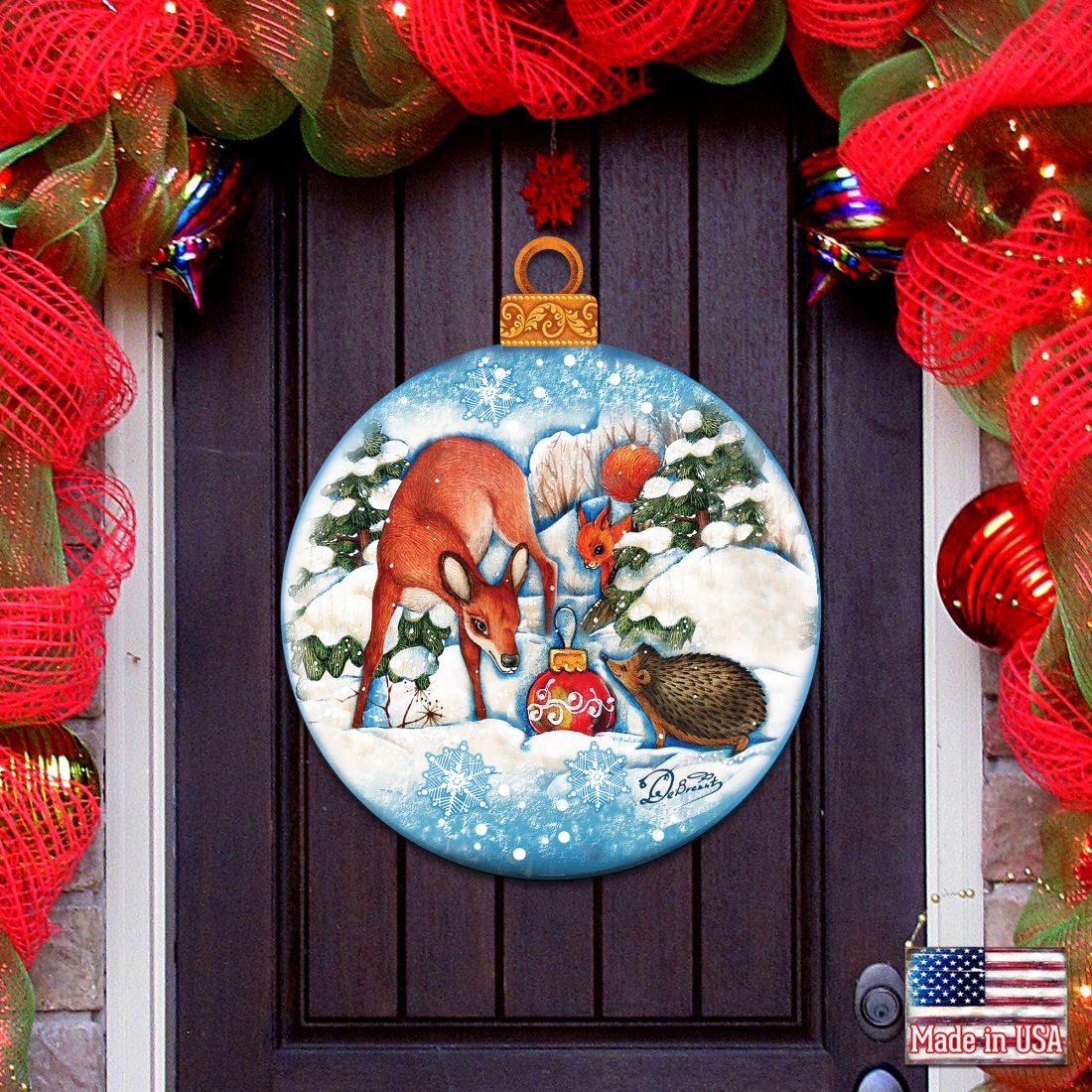 Forest Friends Christmas Door Decor by G. DeBrekht - Christmas Decor - 8173412H-0