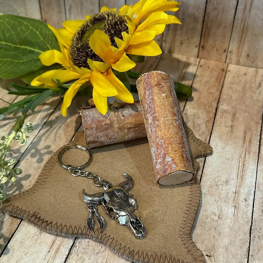 Western Buffalo Head Key Chain