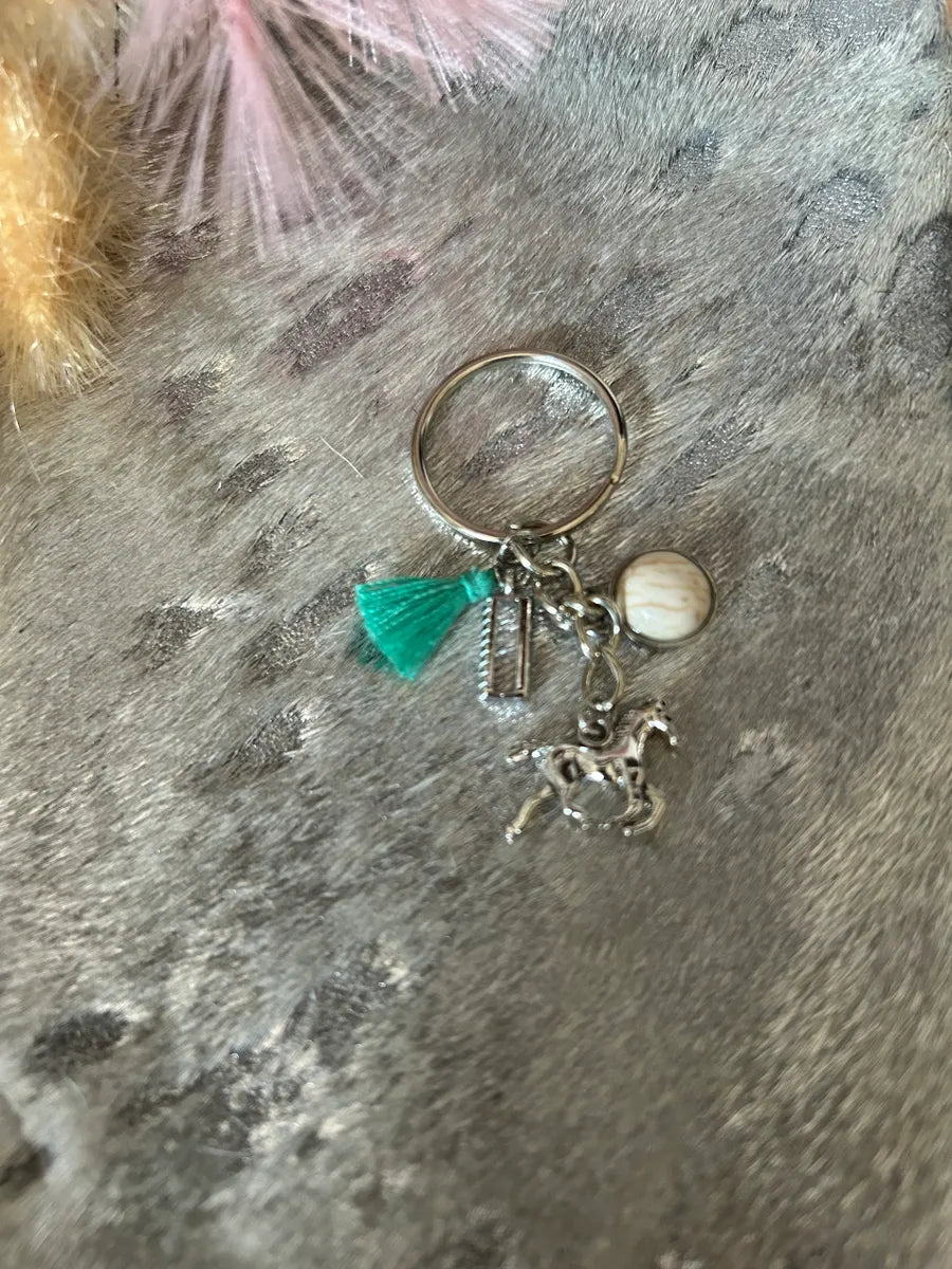 Western Horse Charm Keychain Bag Charm