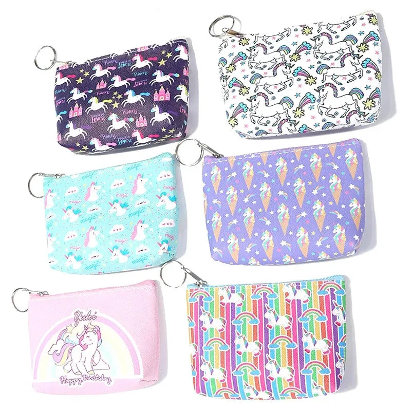 Cartoon Pu Leather Zipper Kids Wallets