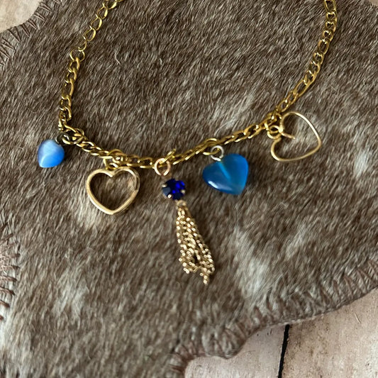 Heart Design Country Bracelet Assorted Heart Style Charms