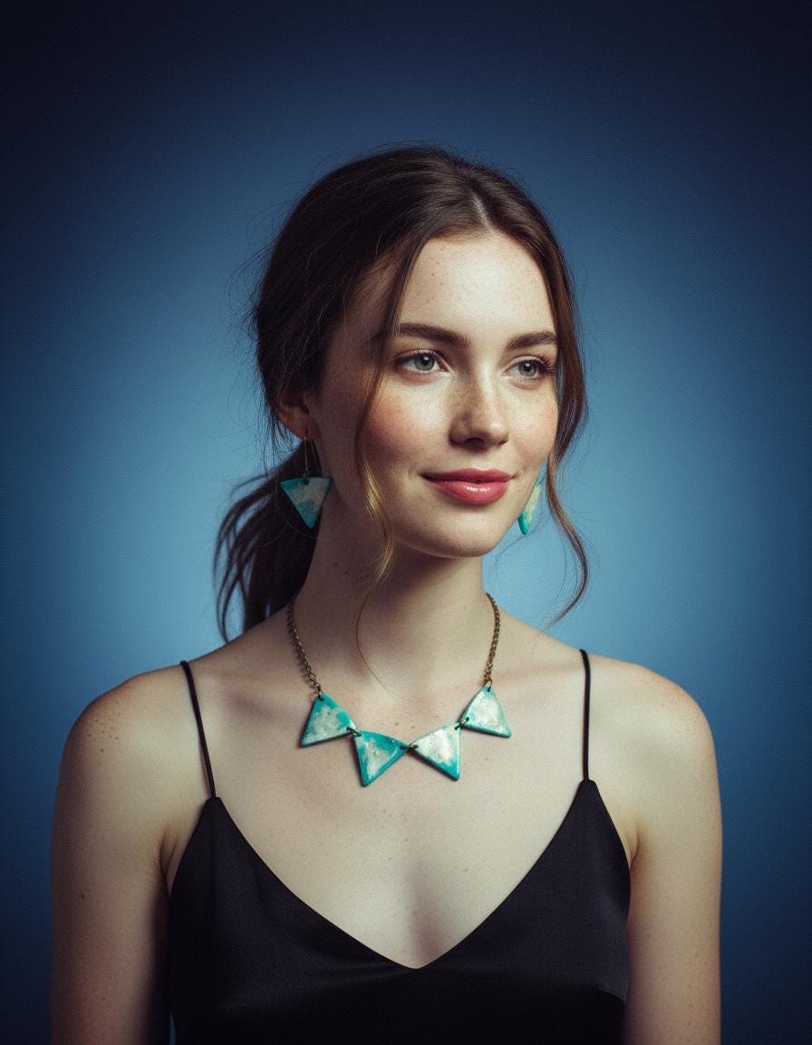 Minimalist Icy Turquoise Jewelry Set
