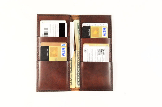 Bifold Long Leather Wallet-0