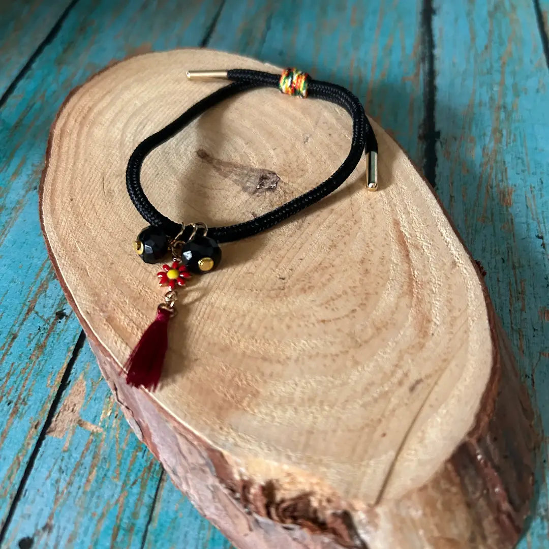 Girls Western Leather Charm Bracelet