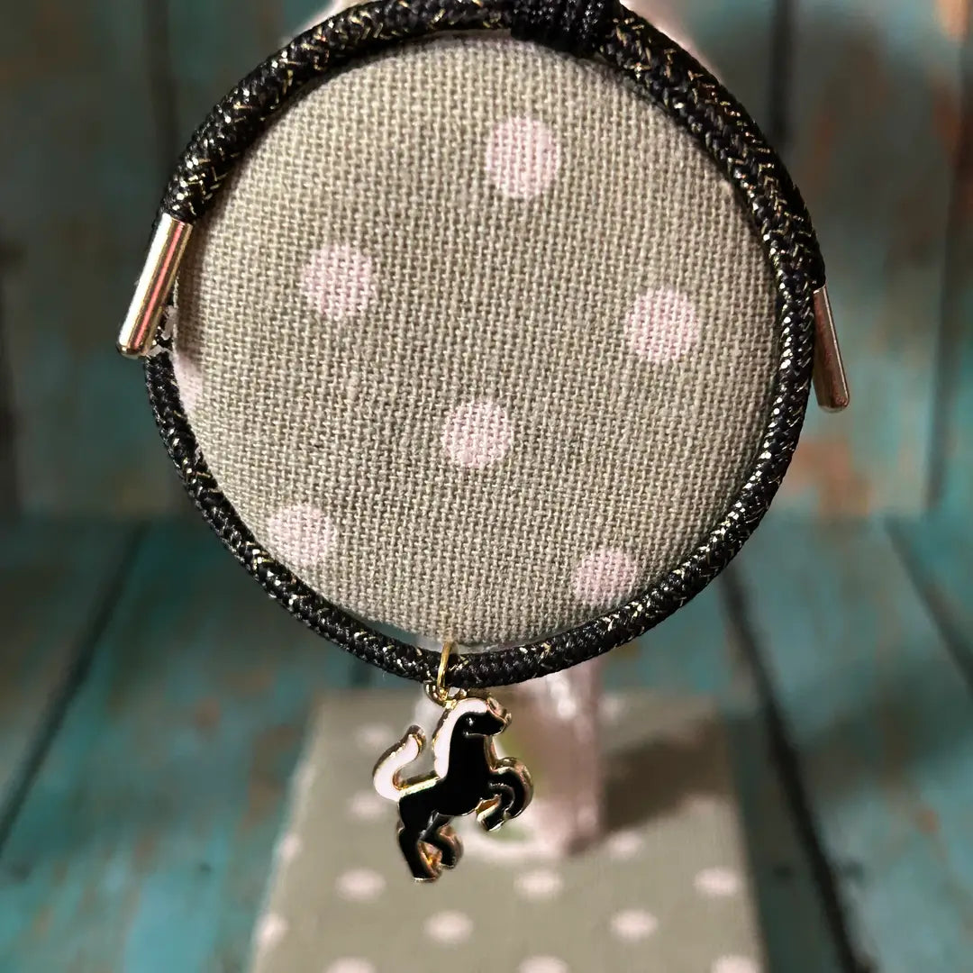 Girls Western Leather Charm Bracelet