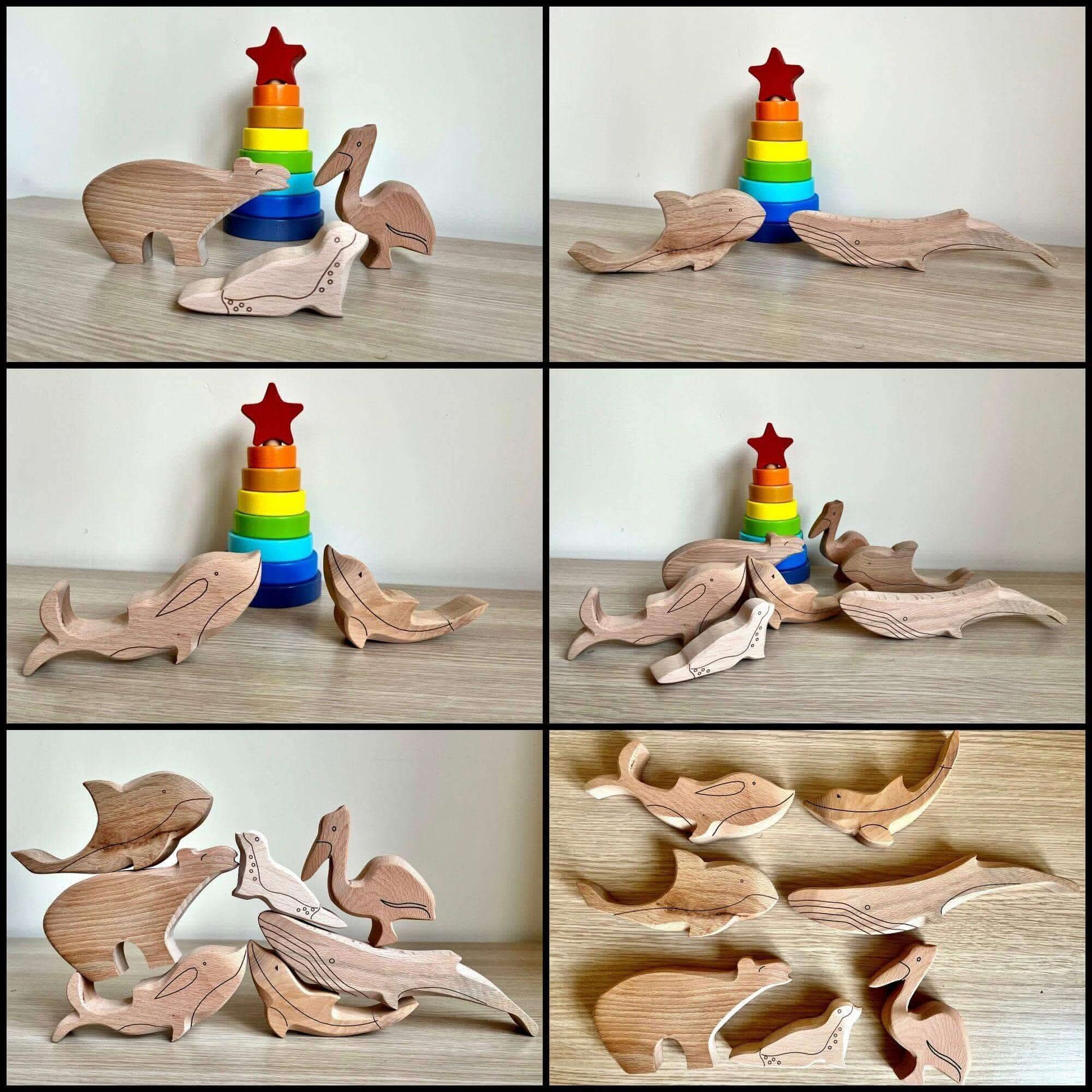 Wooden Ocean Animals Set-2