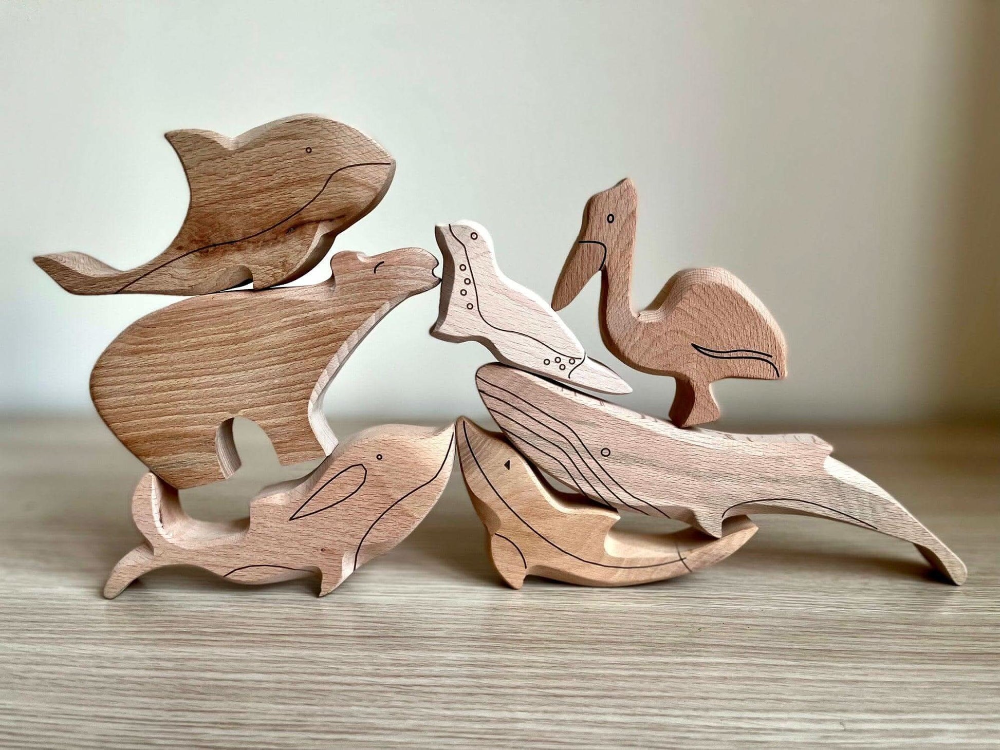 Wooden Ocean Animals Set-3