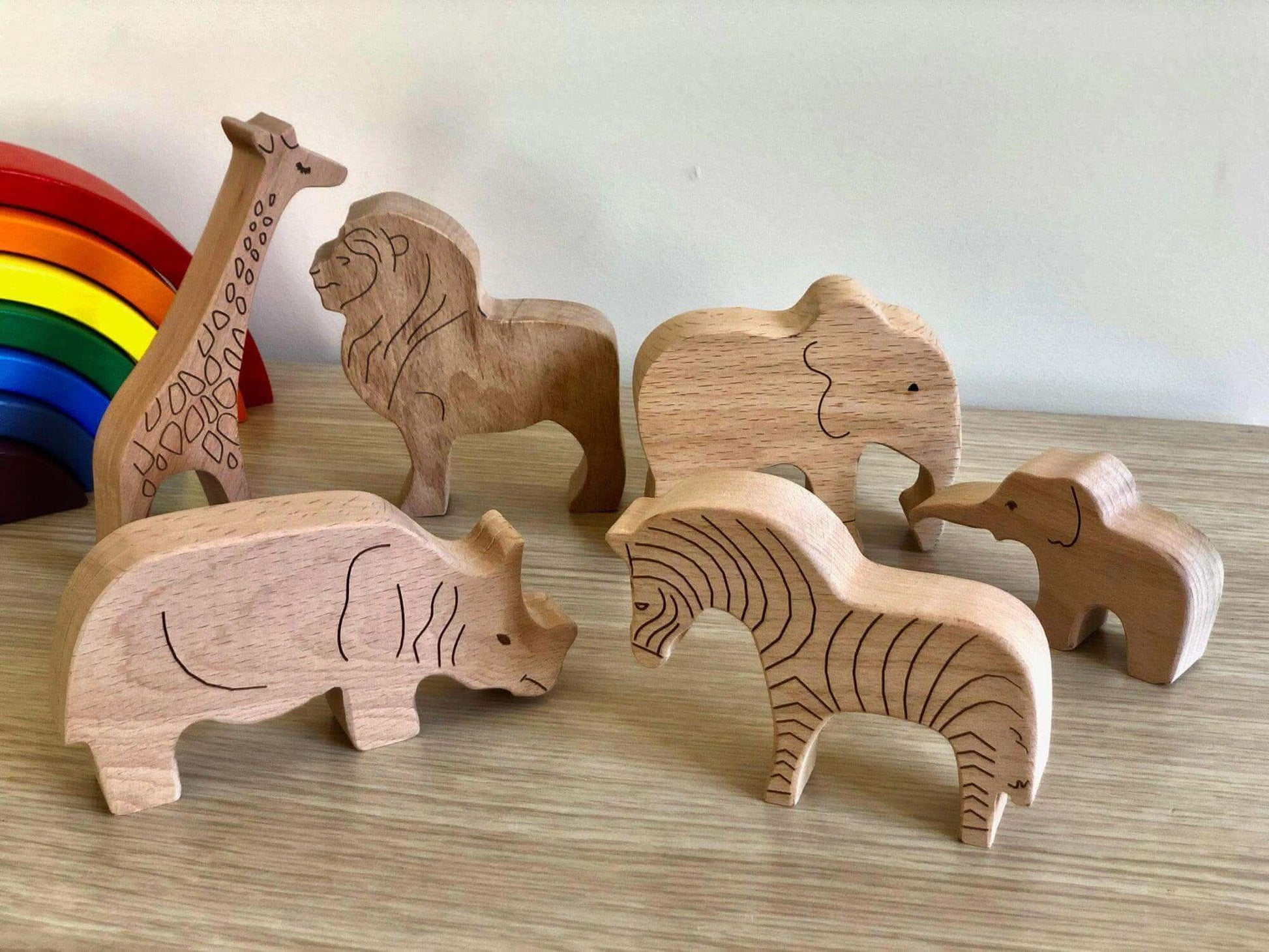 Wooden Safari Animals Set-2