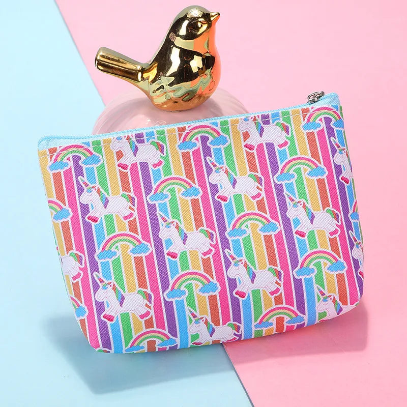 Cartoon Pu Leather Zipper Kids Wallets